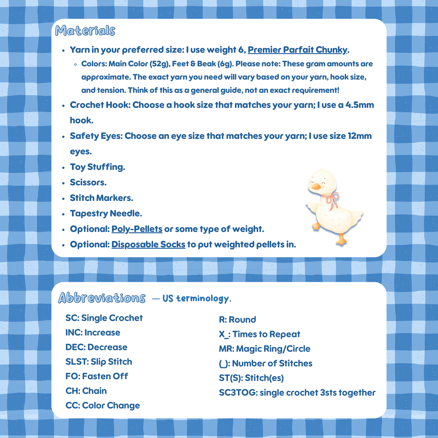 Low Sew Floppy Goose Pattern | Crochet Amigurumi PDF