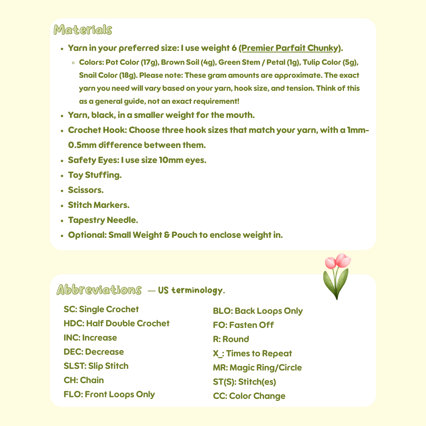 Tulip Pot Snail Pattern | Low Sew Crochet Amigurumi PDF