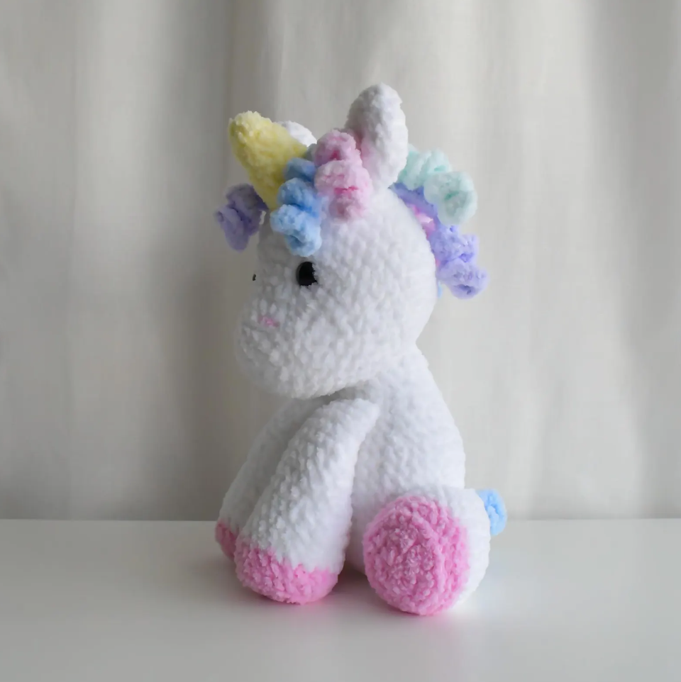 Handmade Crochet Unicorn Amigurumi Plushie