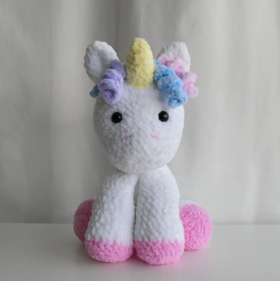 Handmade Crochet Unicorn Amigurumi Plushie