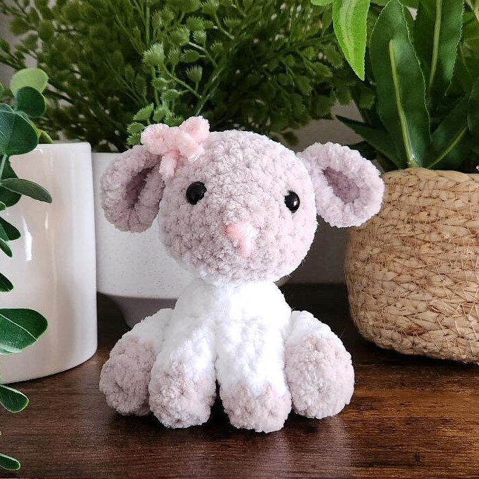 Crochet Lamb Plushie Pattern Easy Beginner Friendly Amigurumi