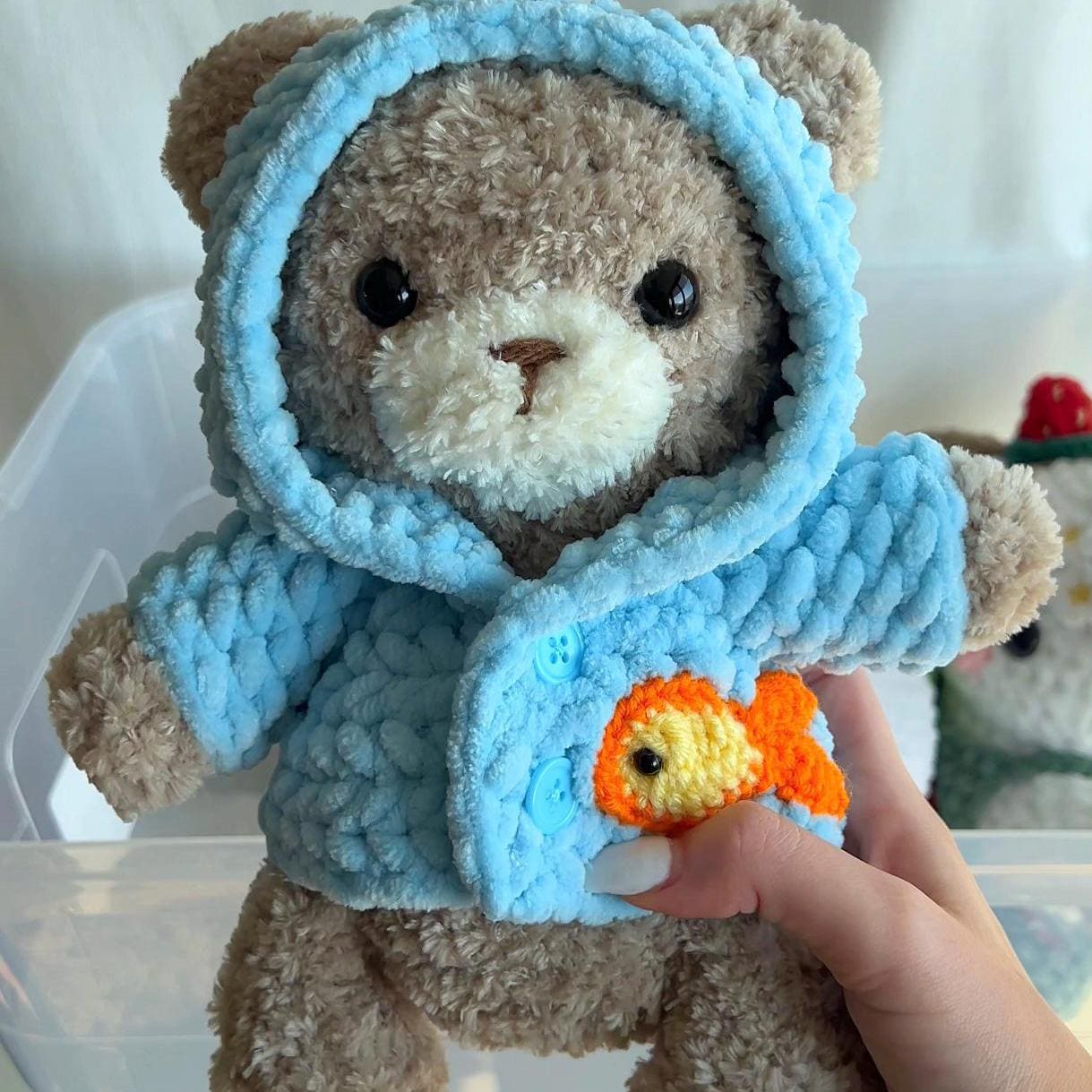 Crochet Bear in a Hoodie Plushie Pattern