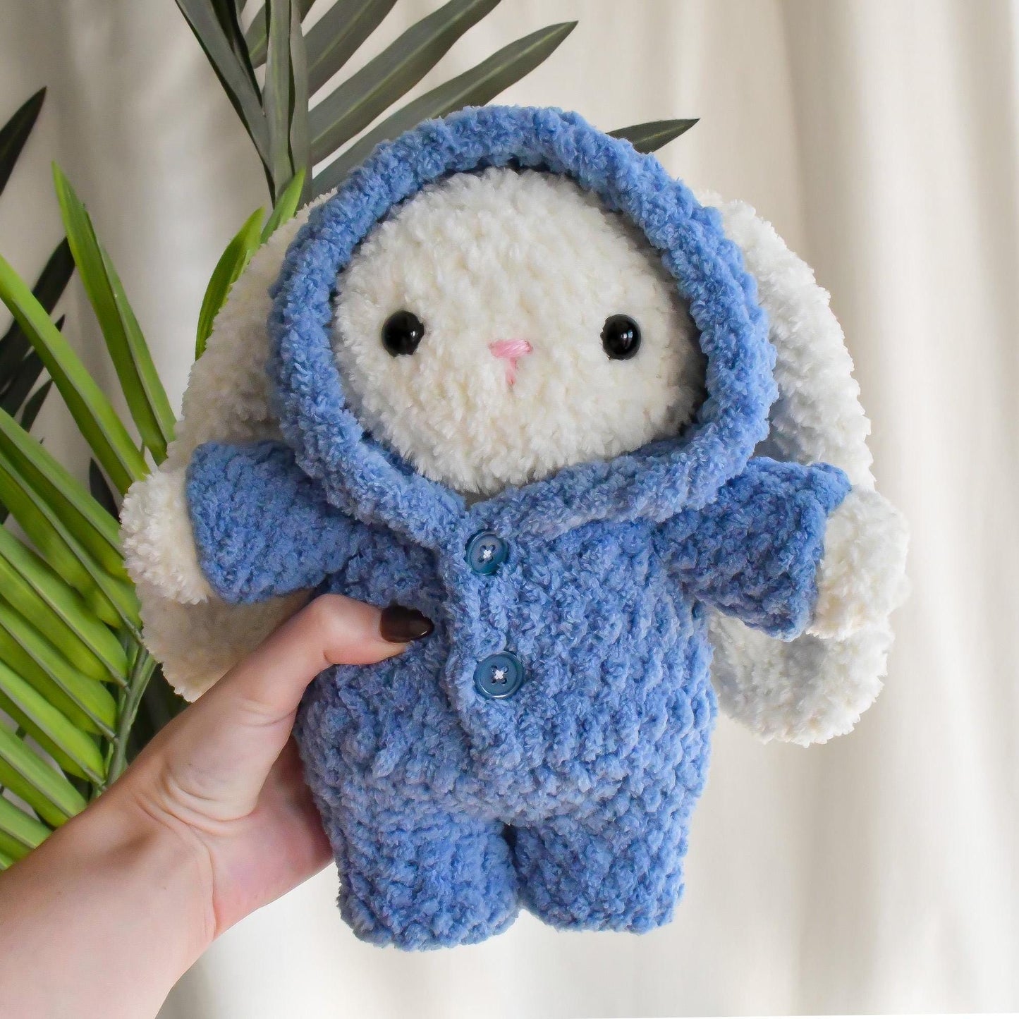 4 in 1 Animals in Pajamas Crochet Pattern Bundle (Amigurumi Elephant, Bear, Cow, Bunny in One Piece Bodysuit Button Up PJS)