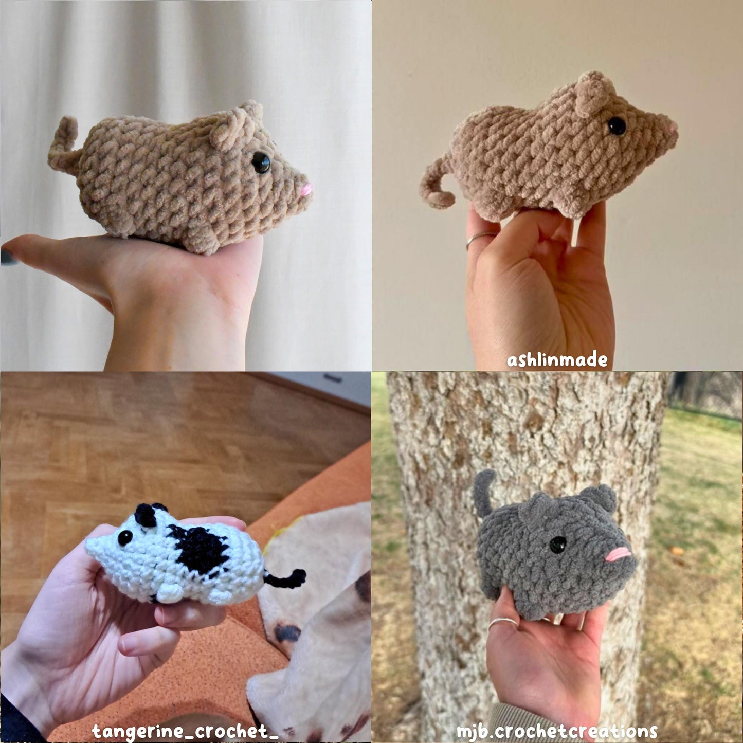 Crochet No Sew Mouse Plushie Pattern, Beginner-Friendly Amigurumi, CrochetCalls Critters