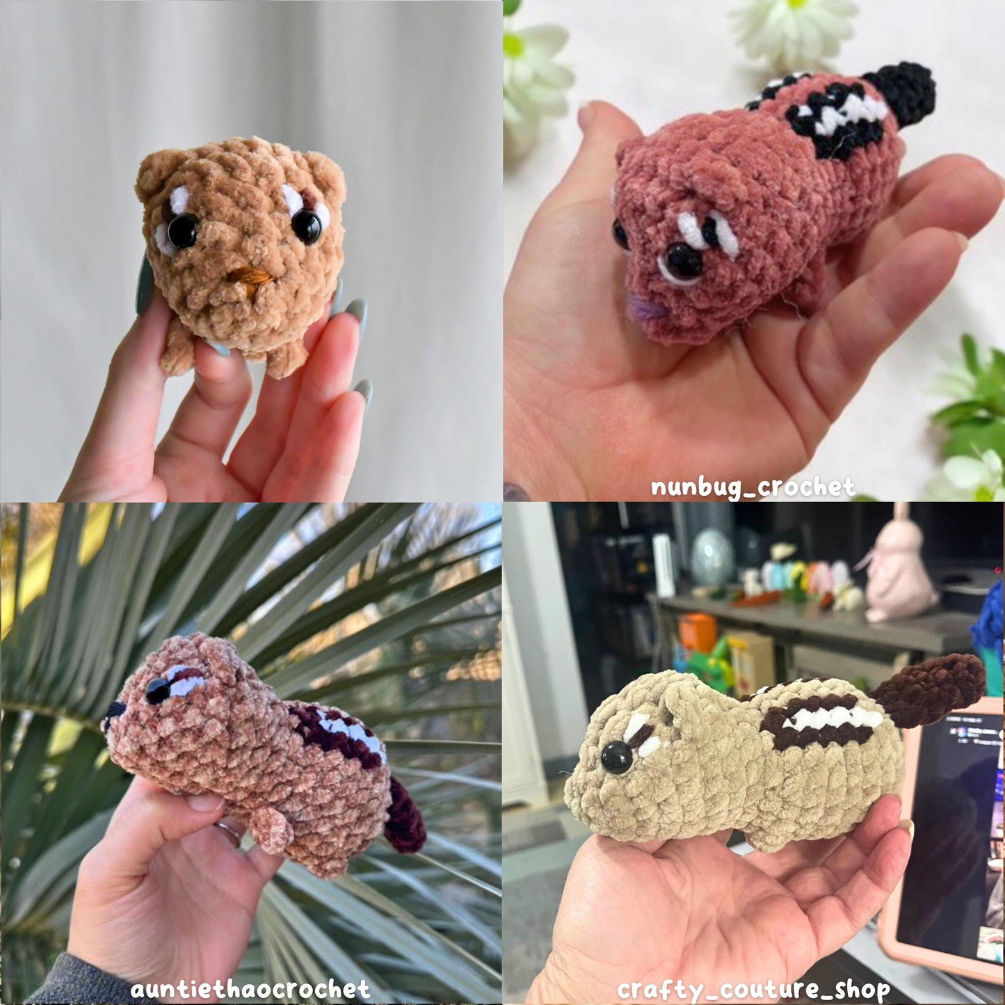 Crochet No Sew Chipmunk Plushie Pattern, Beginner-Friendly Amigurumi, CrochetCalls Critters