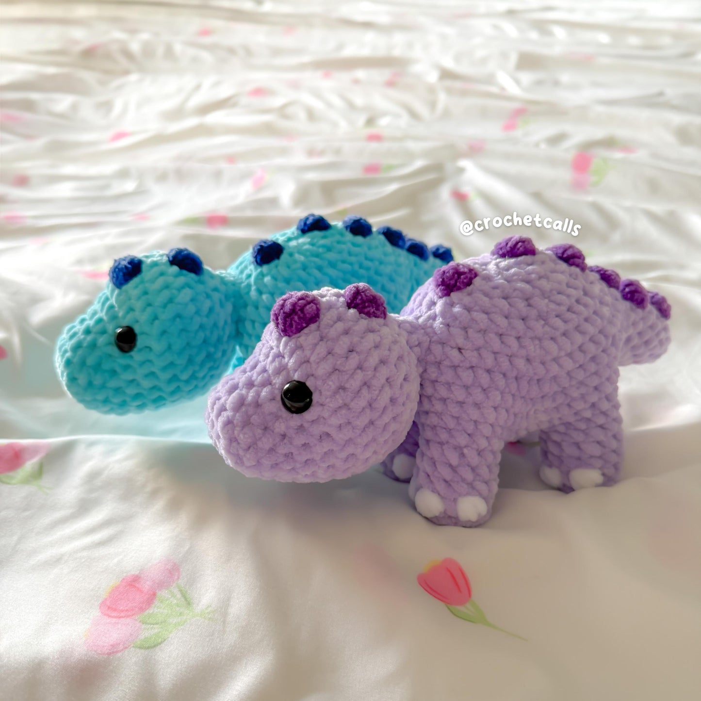 Stegosaurus Crochet Pattern PDF Cute Dinosaur Plushie Amigurumi Low Sew Digital Pattern
