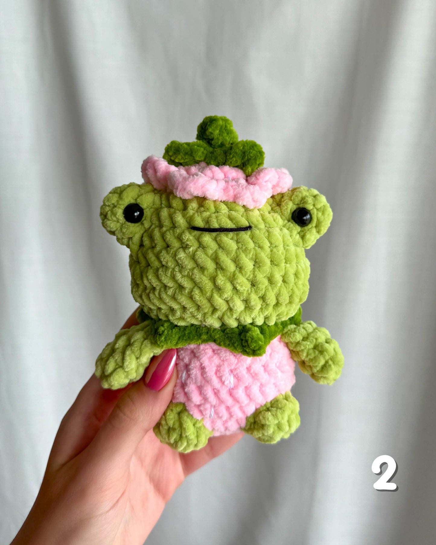 Handmade Crochet Frog Plushies