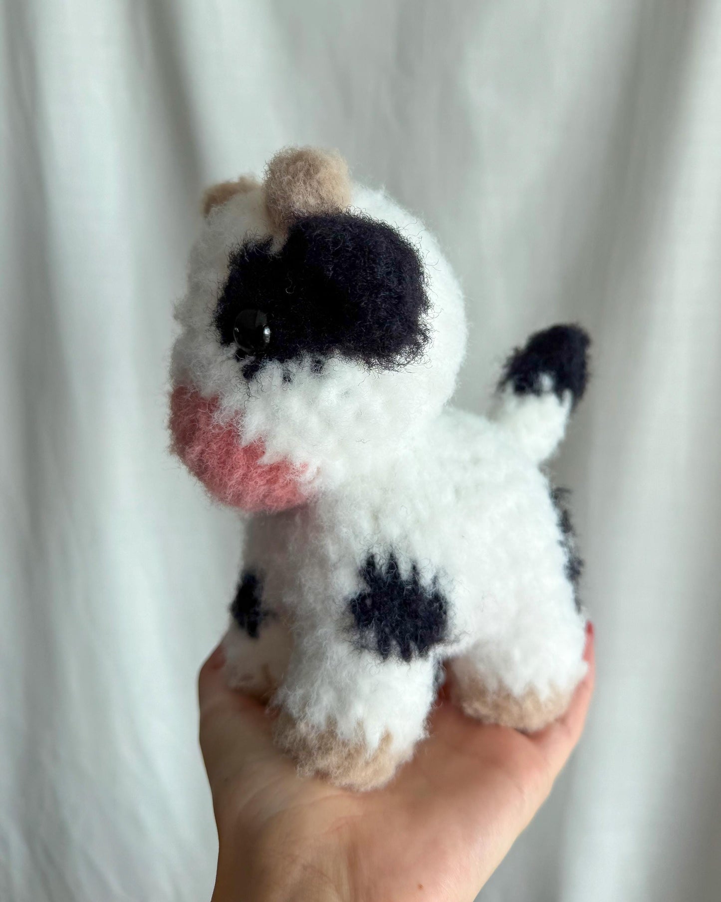 Handmade Crochet Cow Plushie