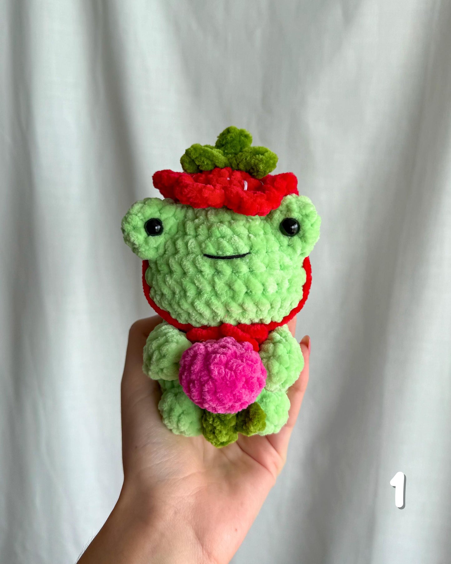 Handmade Crochet Frog Plushies