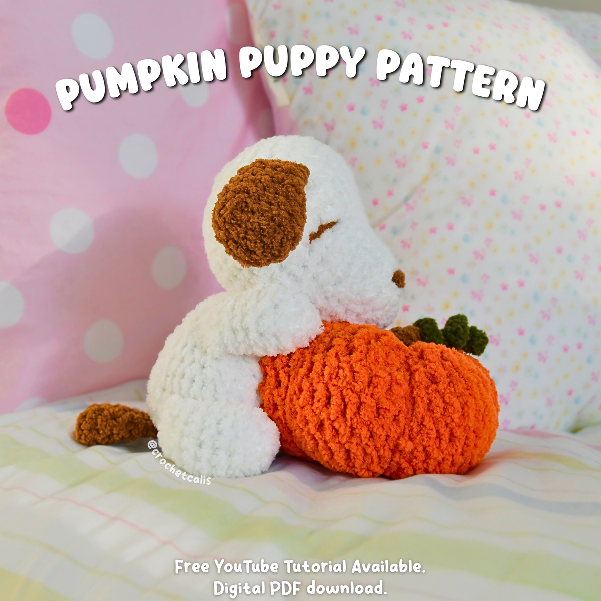 Pumpkin Puppy Crochet Pattern | Halloween Fall Amigurumi PDF
