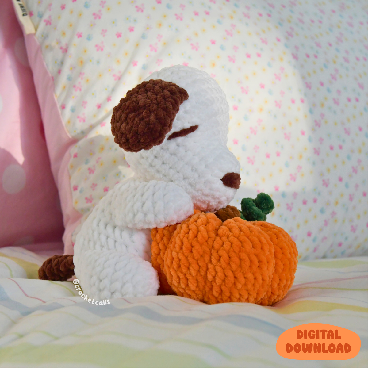 Pumpkin Puppy Crochet Pattern | Halloween Fall Amigurumi PDF