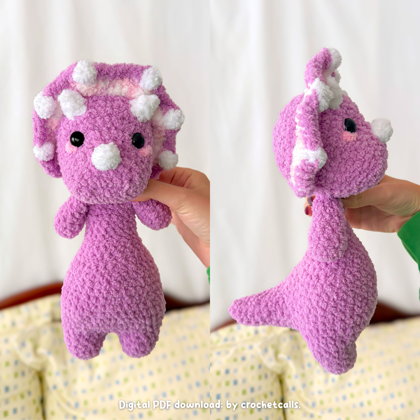 Soup Belly Dinosaurs Pattern | No Sew 3 in 1 Crochet Bundle Amigurumi PDF