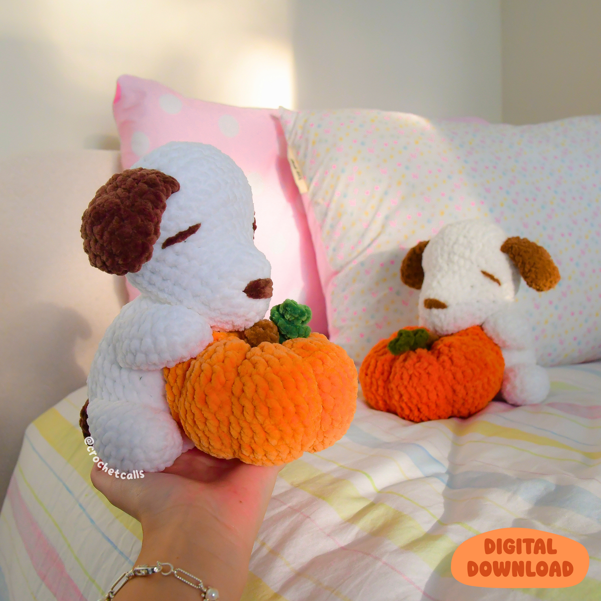 Pumpkin Puppy Crochet Pattern | Halloween Fall Amigurumi PDF