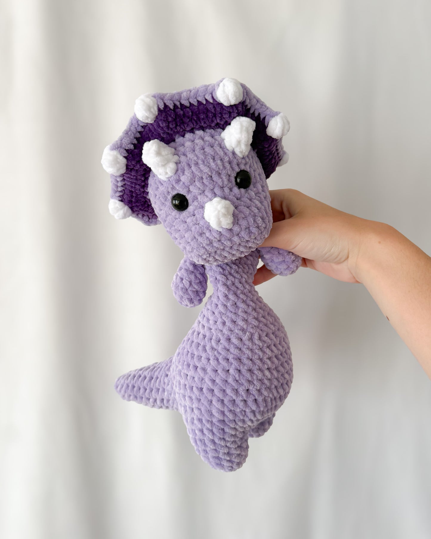 Weighted Triceratops, Purple Dinosaur