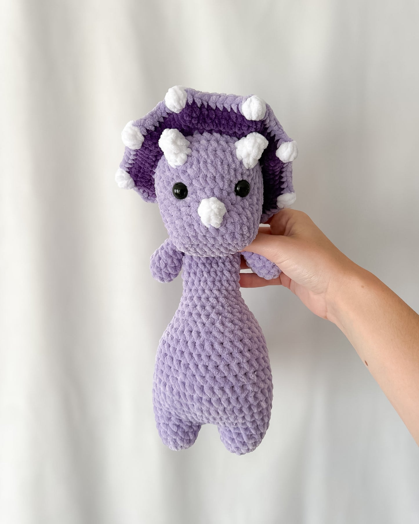 Weighted Triceratops, Purple Dinosaur