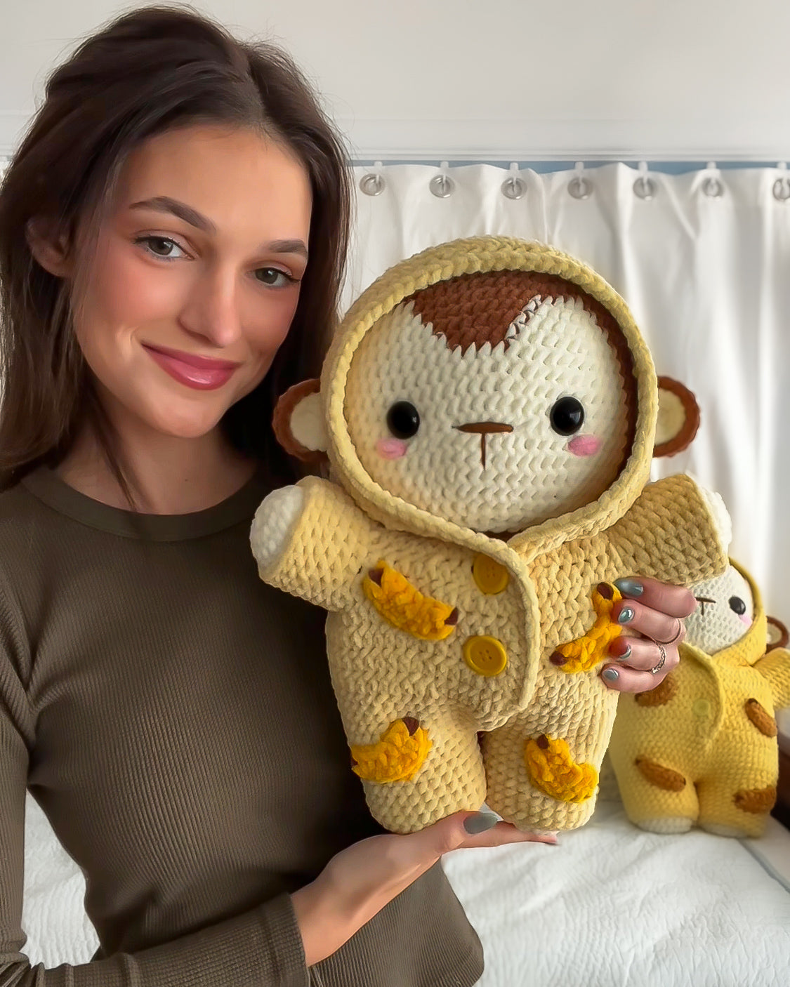 Jumbo Monkey in Pajamas Pattern | Crochet Amigurumi PDF