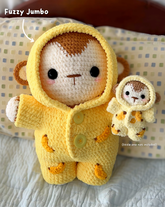 Fuzzy Jumbo Banana Monkey