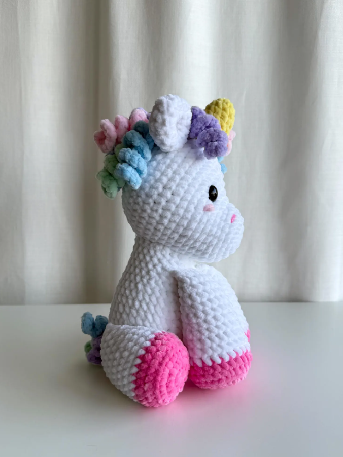 Handmade Crochet Unicorn Amigurumi Plushie