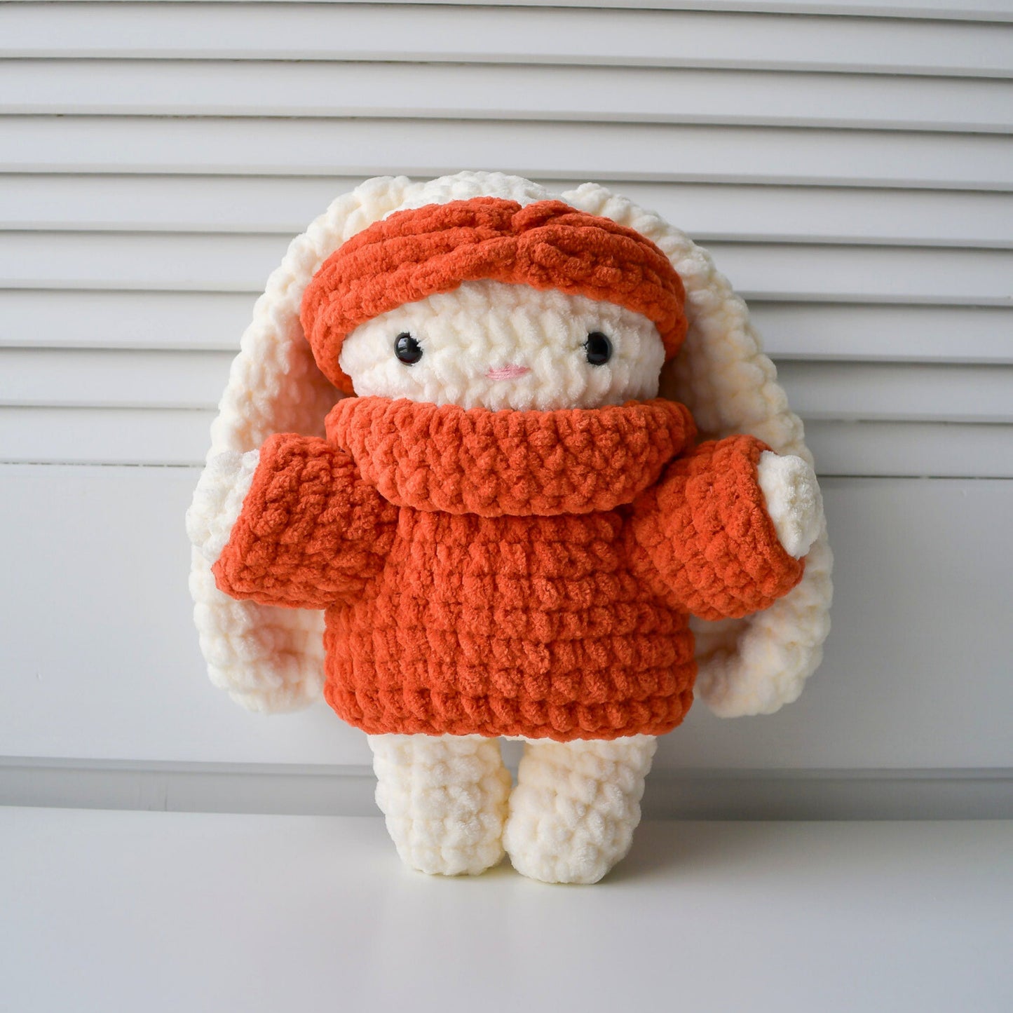 10-in-1 Crochet Bunny with Clothes and Accessories Pattern Bundle  Turtleneck Ear Warmer Hoodie Scarf Beanie Bodysuit Robe Winter Jacket