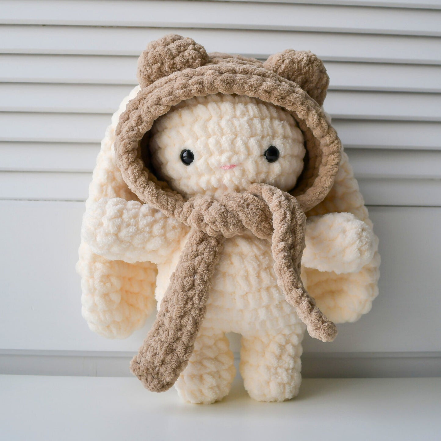 10-in-1 Crochet Bunny with Clothes and Accessories Pattern Bundle  Turtleneck Ear Warmer Hoodie Scarf Beanie Bodysuit Robe Winter Jacket