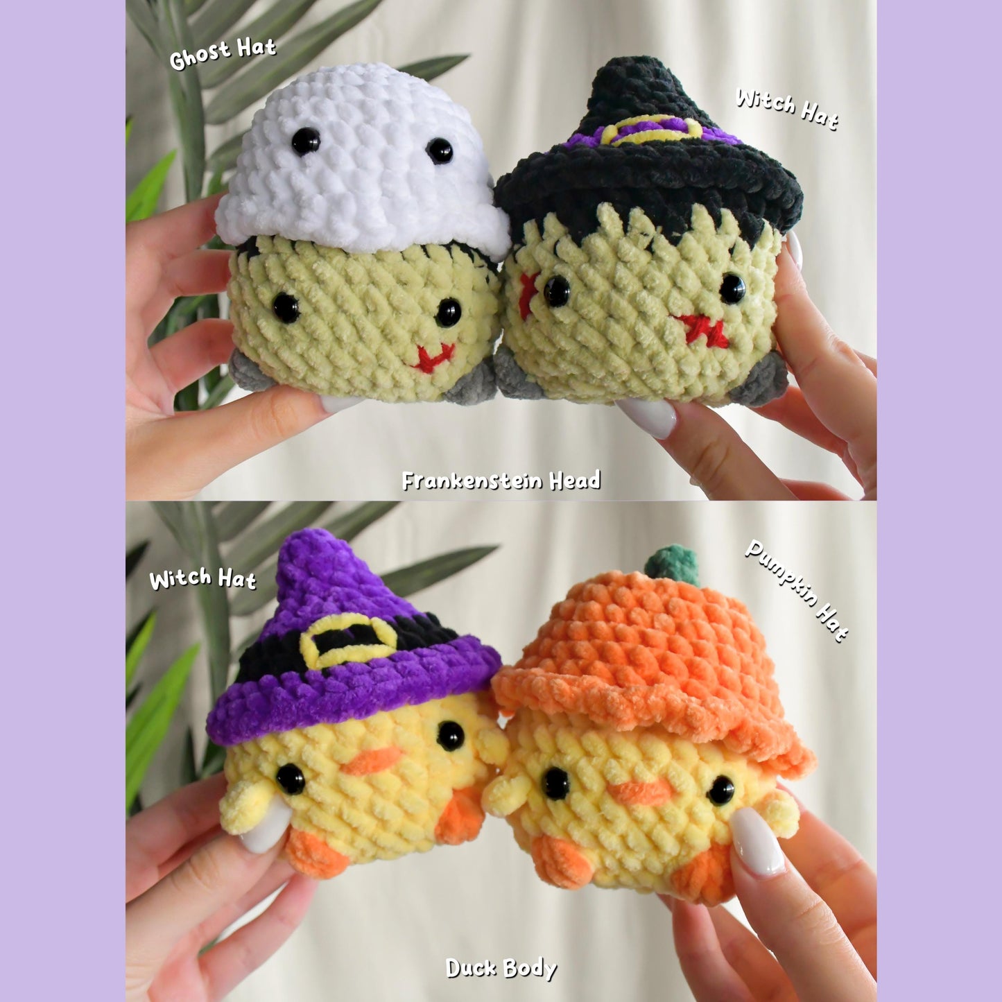 Halloween Squish Ball Crochet Pattern Bundle, 14-in-1 No Sew (PDF Pattern)