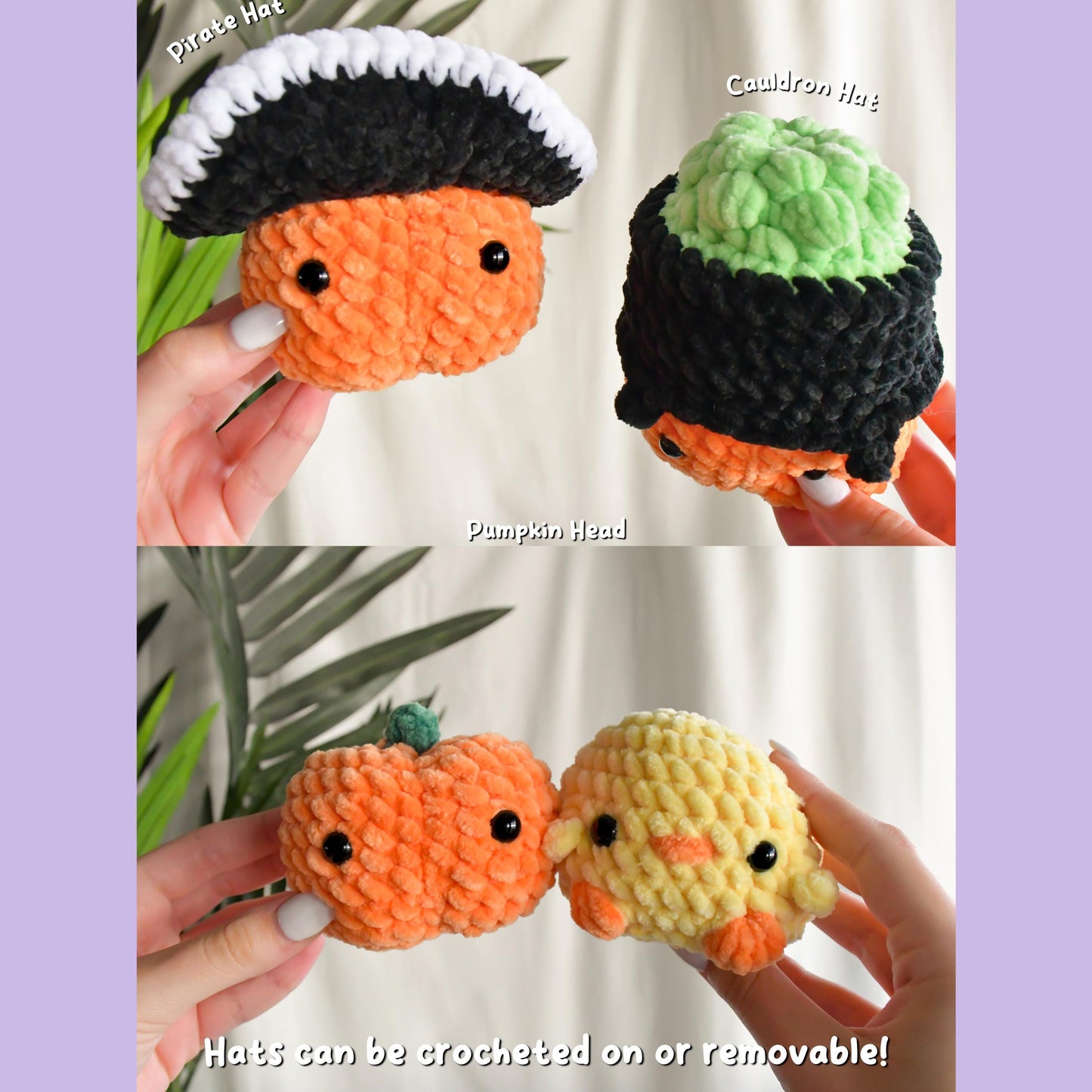 Halloween Squish Ball Crochet Pattern Bundle, 14-in-1 No Sew (PDF Pattern)
