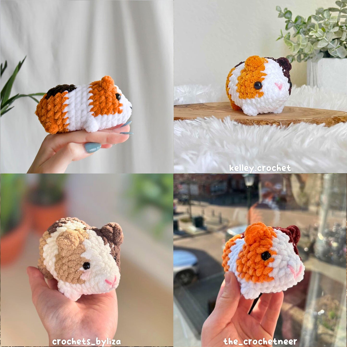 Crochet No Sew Guinea Pig Plushie Pattern, Beginner-Friendly Amigurumi, CrochetCalls Critters
