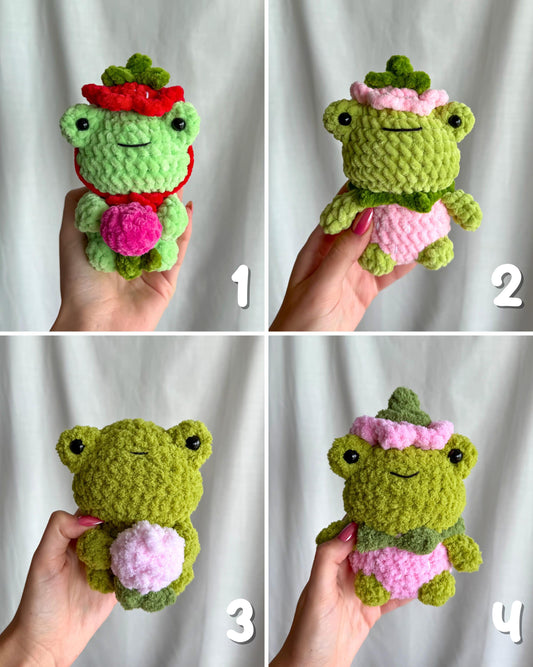 Handmade Crochet Frog Plushies