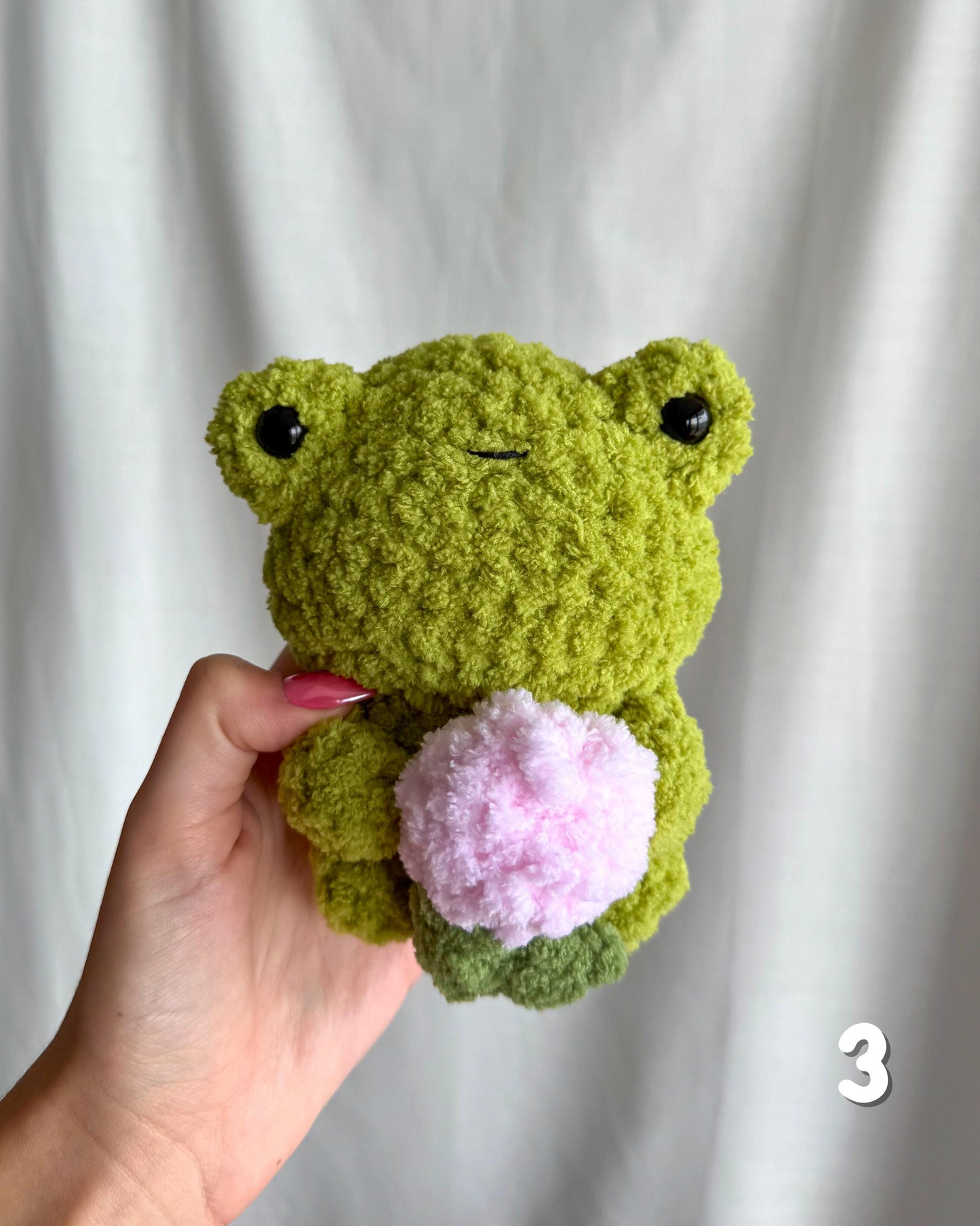 Handmade Crochet Frog Plushies