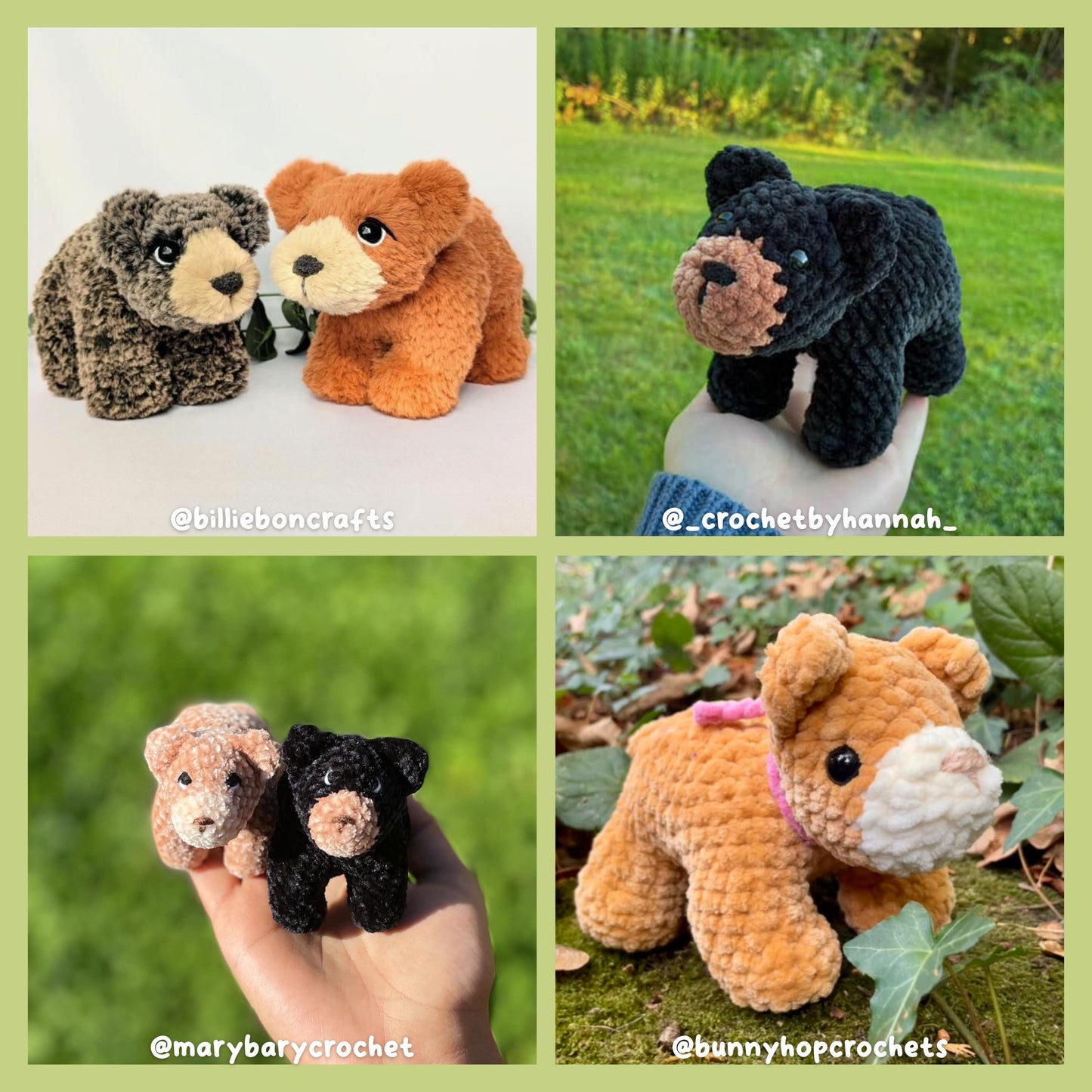 Low Sew Standing Bear Crochet Pattern | Amigurumi PDF