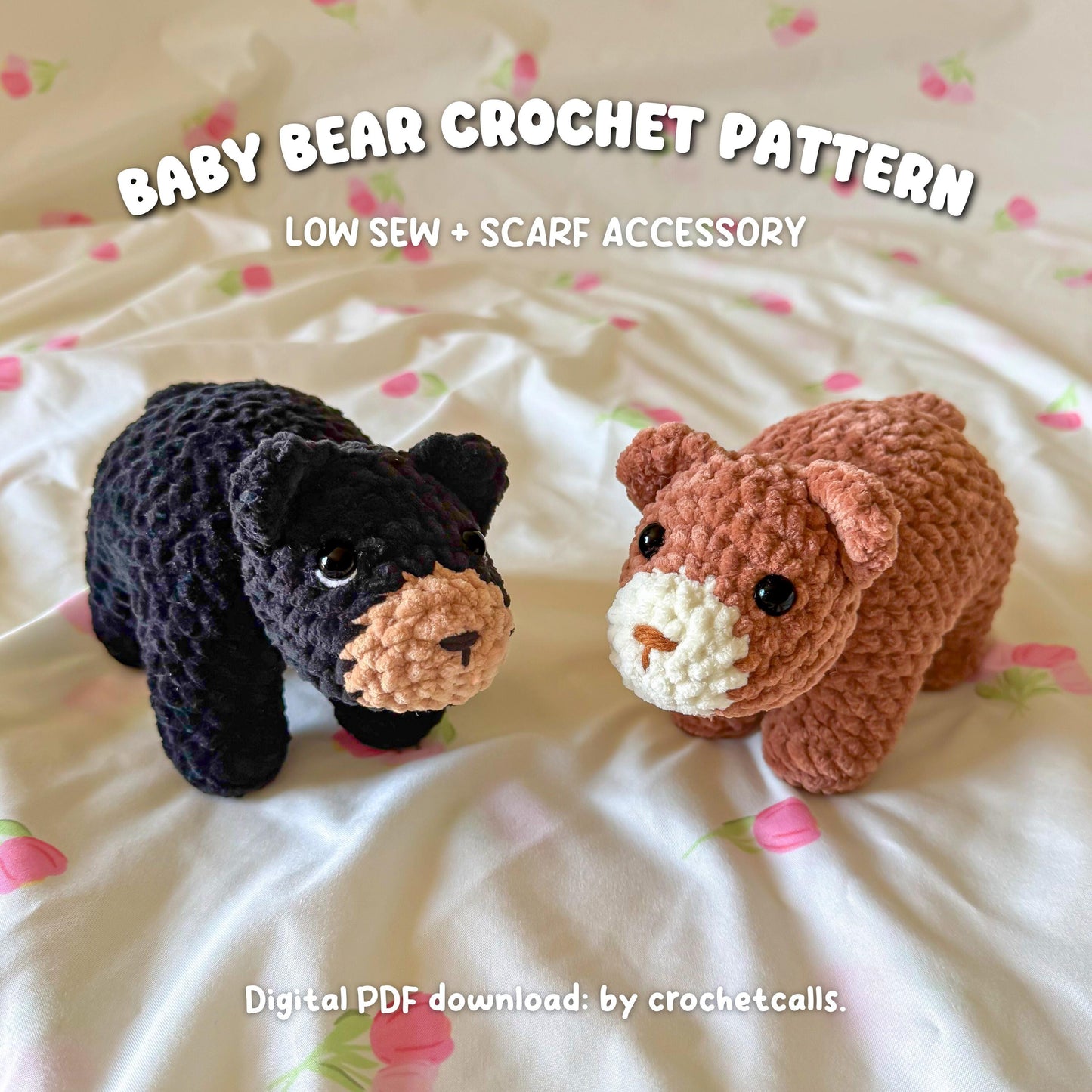 Low Sew Standing Bear Crochet Pattern | Amigurumi PDF