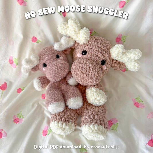 No Sew Moose Snuggler Pattern | Crochet Amigurumi PDF
