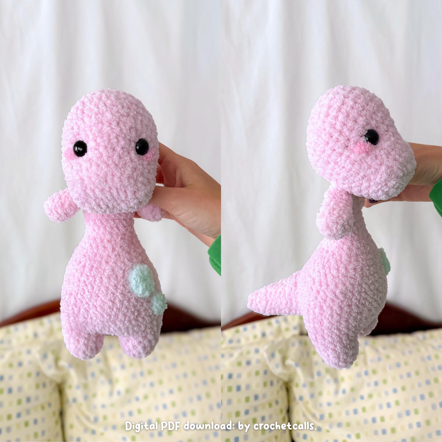 Soup Belly Brontosaurus Pattern | Low Sew Crochet Amigurumi PDF