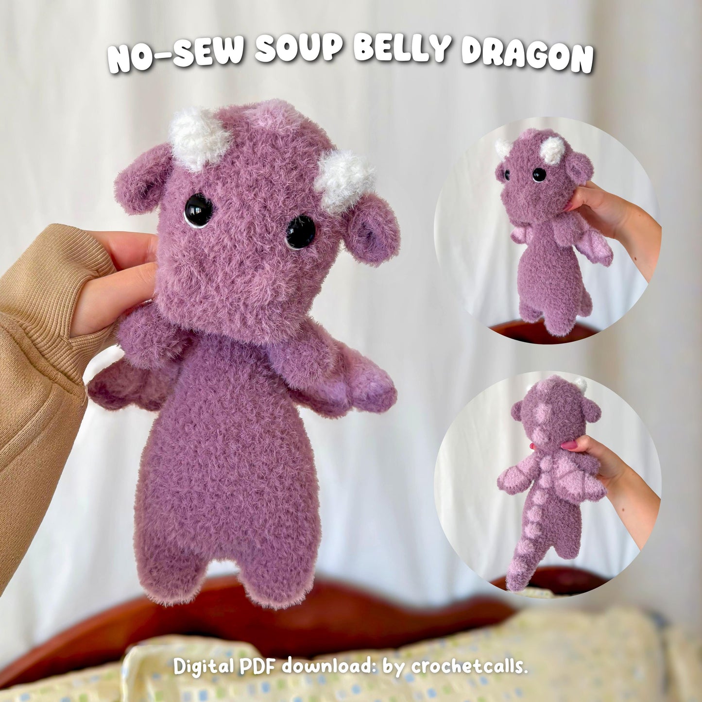 No Sew Dragon Pattern | Soup Belly Crochet Amigurumi PDF