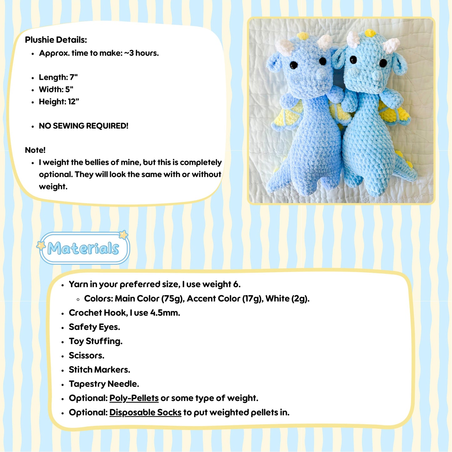 No Sew Dragon Pattern | Soup Belly Crochet Amigurumi PDF